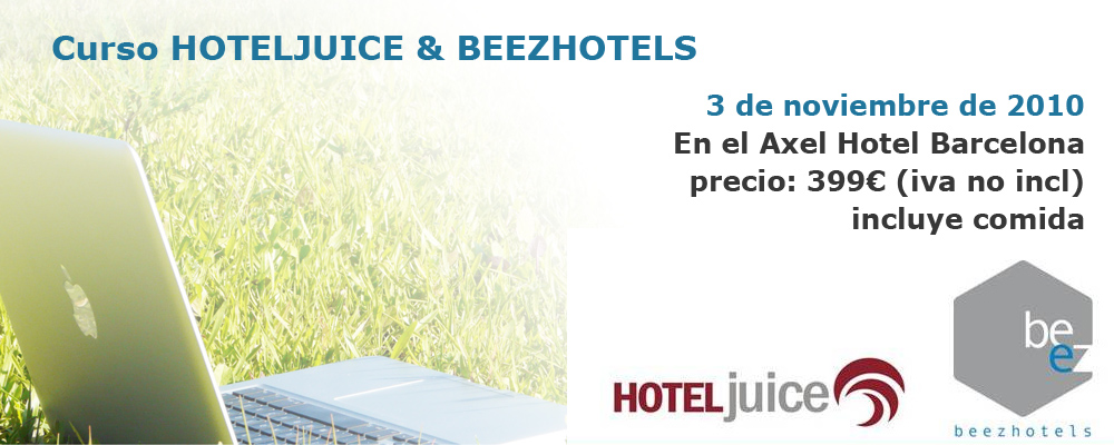Confección y Ejecución de un Plan de Marketing Online para hoteles y Revenue Management, curso HOTELJUICE & BEEZHOTELS