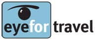 Logotipo de Eye For Travel. Travel industry news covering Online Travel Marketing, web 2.0, social media, revenue management, distribution, travel technology